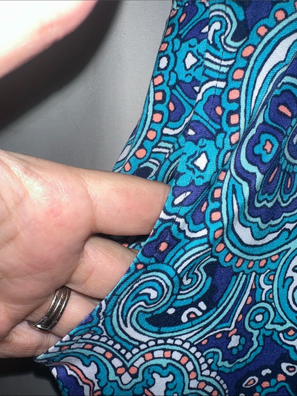 Soma Blue Paisley Wide-Leg Women's Pants - Picture 2 of 6